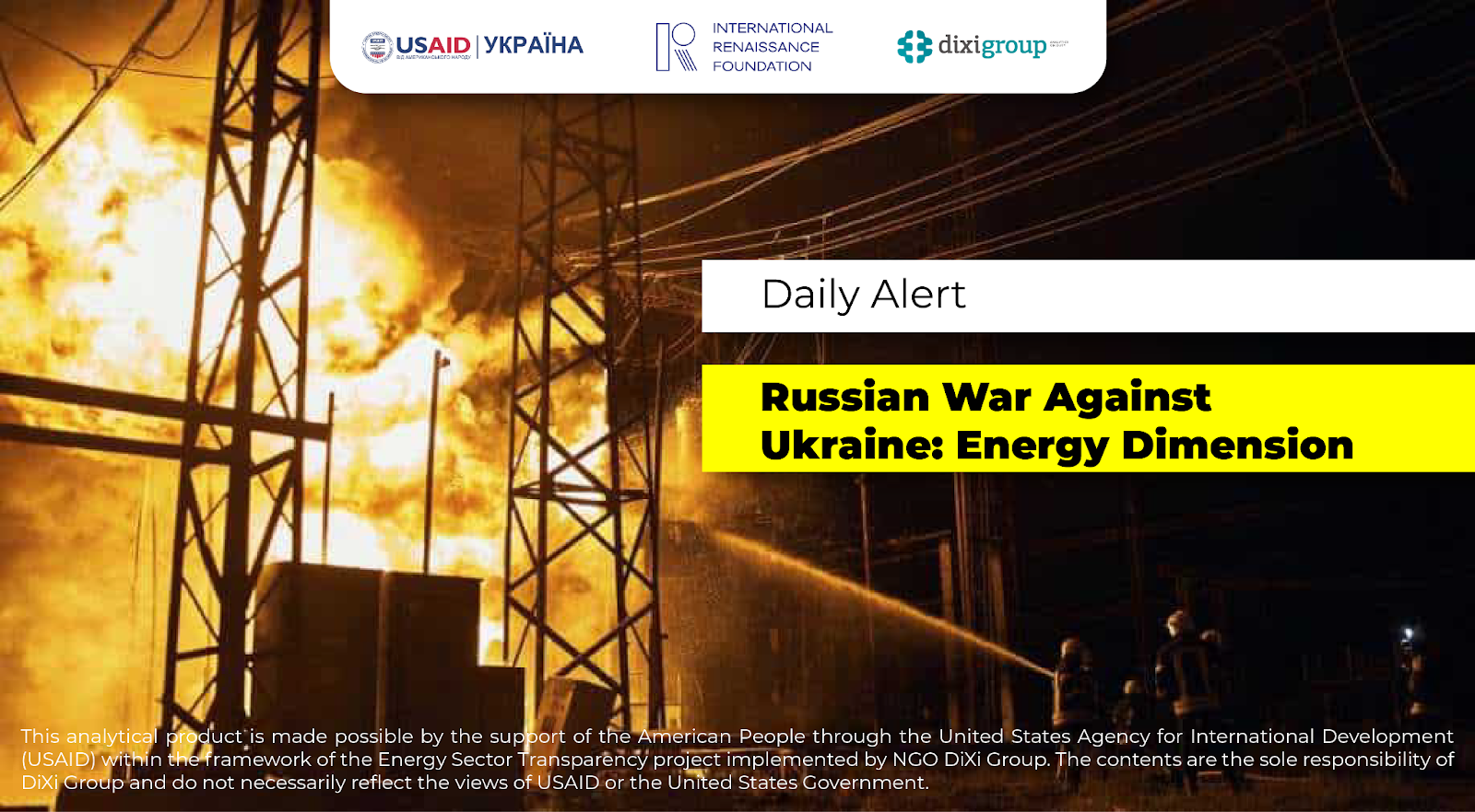 Russian War Against Ukraine: Energy Dimension (DiXi Group alert) – March 20