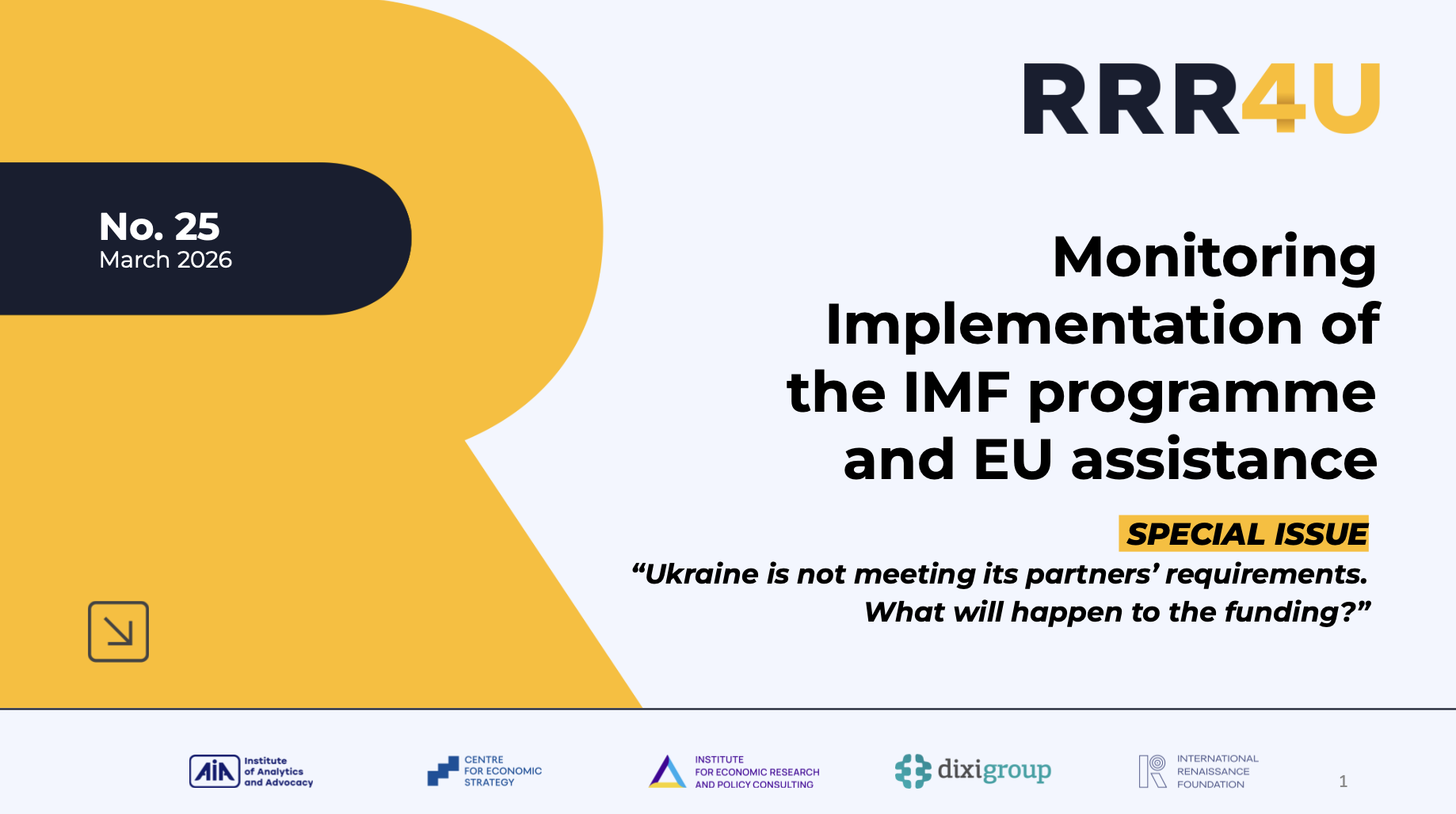 Monitoring implementation of the IMF program and EU assistance (March 2026)